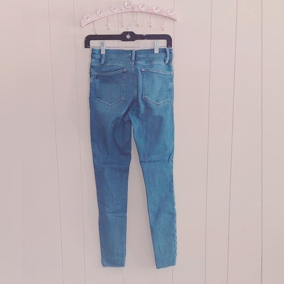 FRAME Le High Skinny Ladies Demin Jeans Size 28 Faded Wash Cropped - Picture 5 of 9
